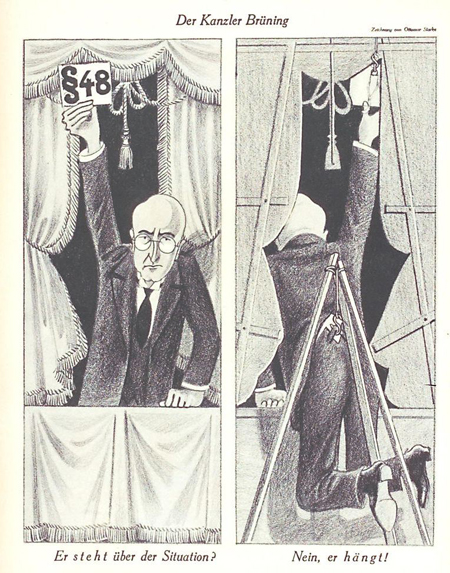 Heinrich Brüning: Cover of <I>Ulk</i> (July 11, 1930)